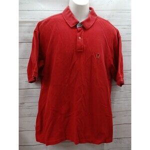 Tommy Hilfiger Red Casual Mens Short Sleeve Polo Shirt Size Crest Logo XL